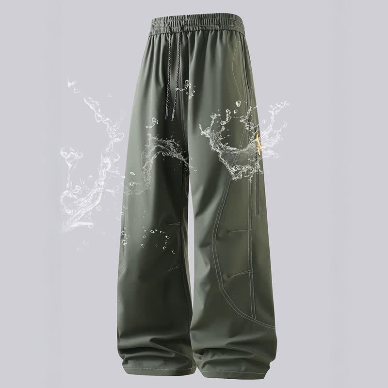 Vintage Casual wasserdichte und winddichte Cargohose mit lockerem Schnitt - Dunkelgrün - 3XL - image 2