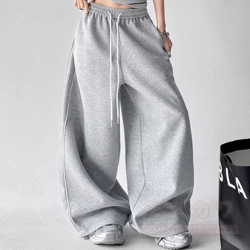 Zweiteiliges Set aus Sweatshirt mit Y2K Pferdeprint, schulterfreiem Oberteil und Hose mit Kordelzug - Graue Hose - 3XL - image 10
