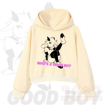 MODAKAWA WHO'S A GOOD BOY Kapuzenpullover mit Ziegenprint - Gelb - 3XL - image 11