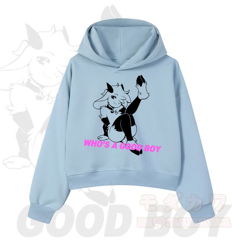 MODAKAWA WHO'S A GOOD BOY Kapuzenpullover mit Ziegenprint - Blau - 3XL - image 5