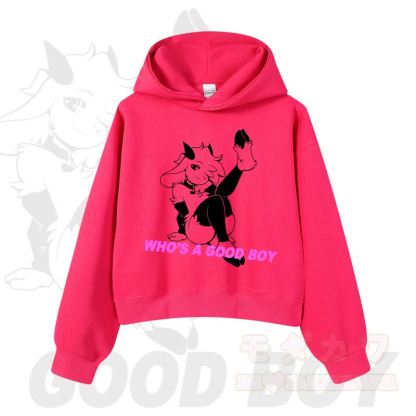 MODAKAWA WHO'S A GOOD BOY Kapuzenpullover mit Ziegenprint - Rose - 3XL - image 6