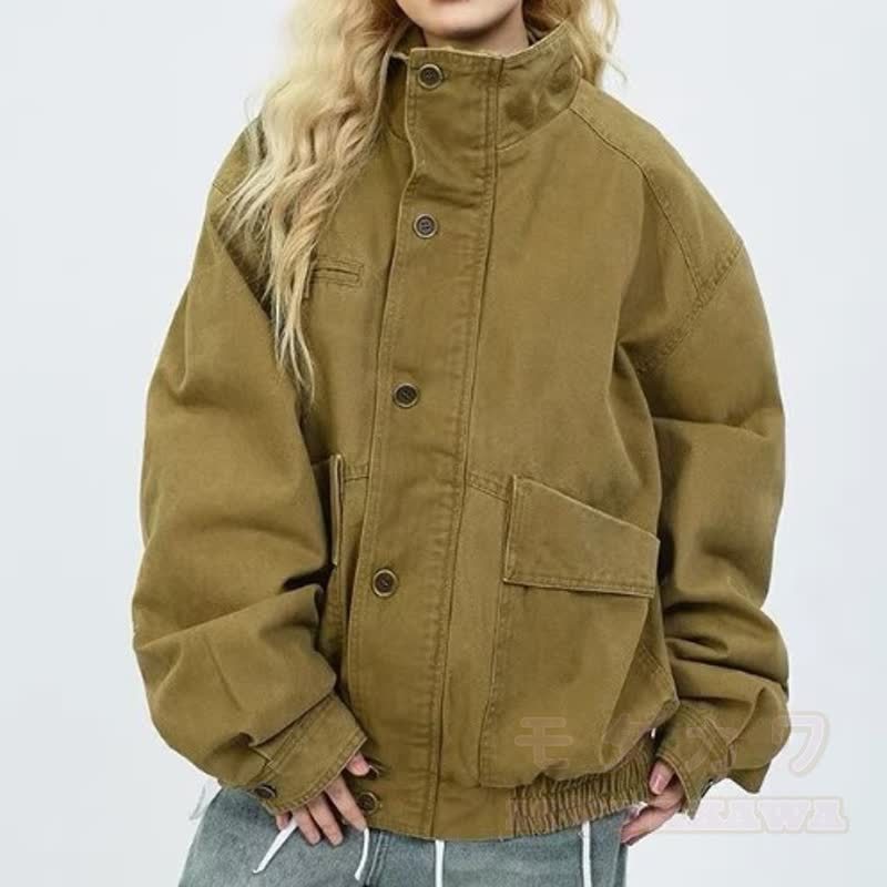 Vintage Stehkragen-Cago-Jacke (locker geschnitten) - image 3