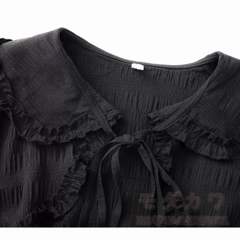 Dreiteiliges Set aus Chiffon-Haltertop und Rock mit langärmeligem Rüschen-Bolero - image 5