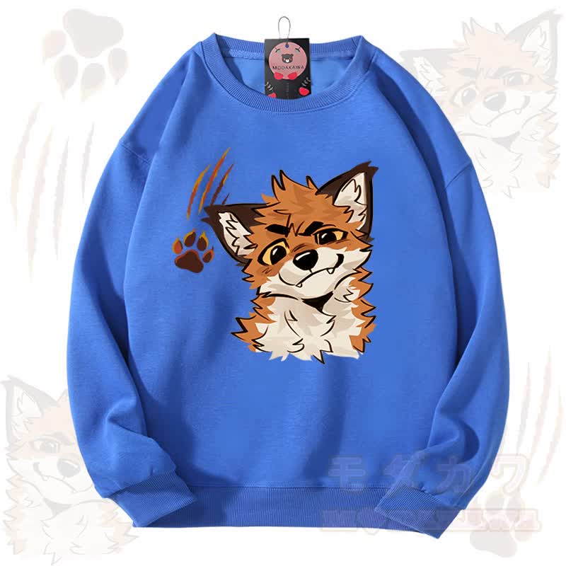 MODAKAWA X atka Fox Graphic Unisex Sweatshirt - Blau - 3XL - image 14