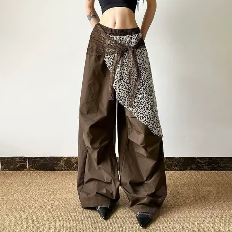 Vintage Polokragenweste, zweiteiliges Set aus Oberteil und Cargohose - Hose - XL - image 6