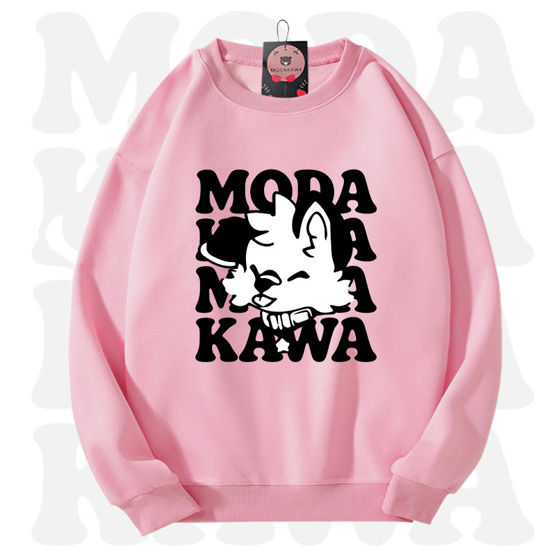 MODAKAWA X popipeko Lovely Puppy Graphic Unisex Sweatshirt - Rosa - 3XL - image 3