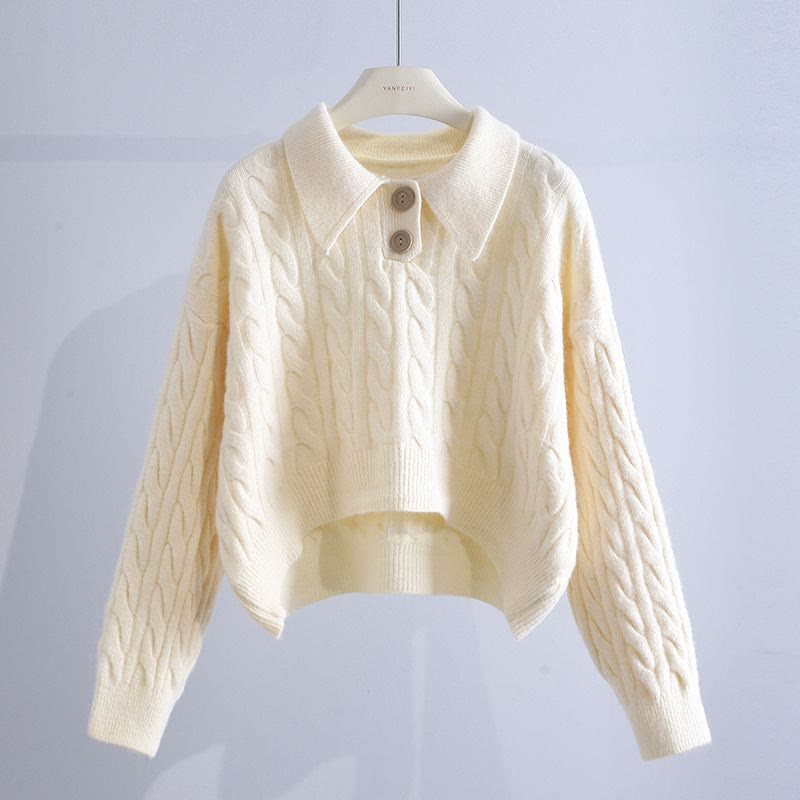 Zweiteiliges Set aus Strickpullover und Jeans mit Spitzenbesatz - Spitze - XL - image 2