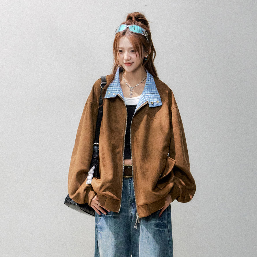Zweiteiliges Set aus Vintage-Karojacke und Cargohose - image 6