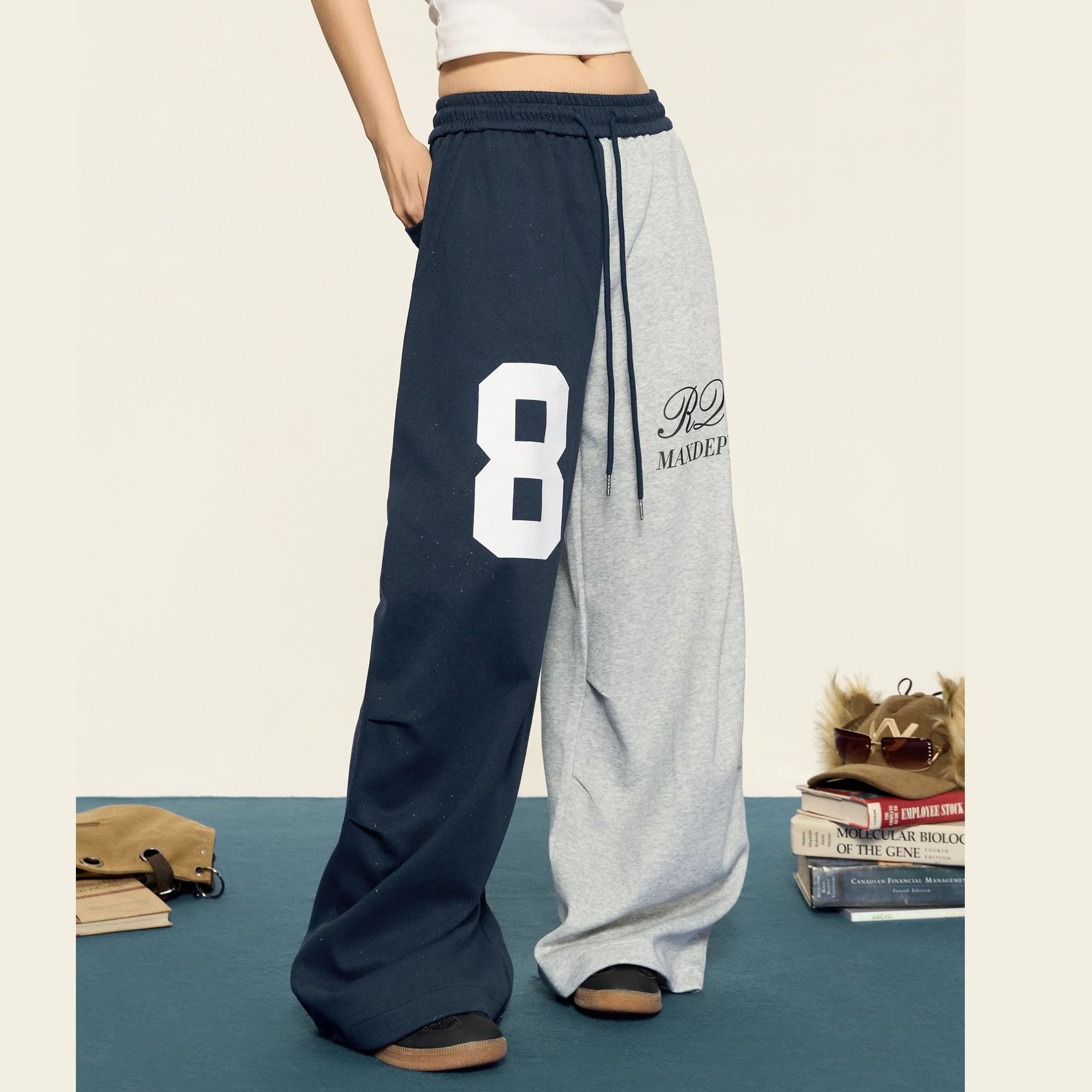 Vintage-Jogginghose mit Farben und weitem Bein - image 2