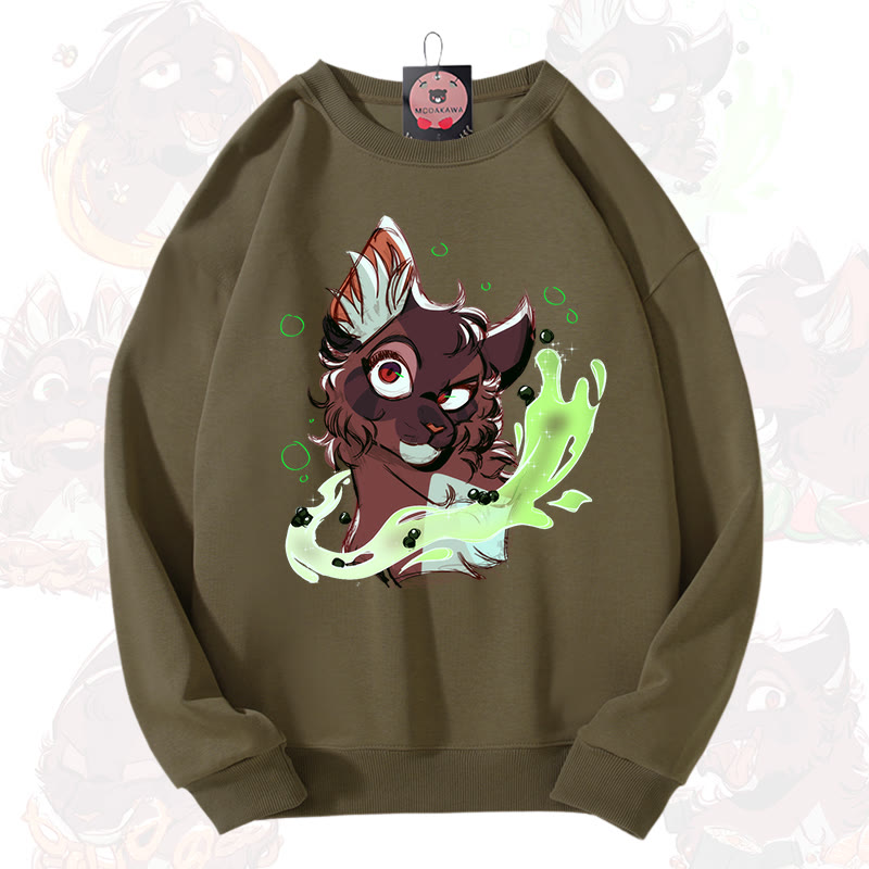 MODAKAWA X aridarchen Fox Graphic Unisex Sweatshirt - Oliver - 3XL - image 1