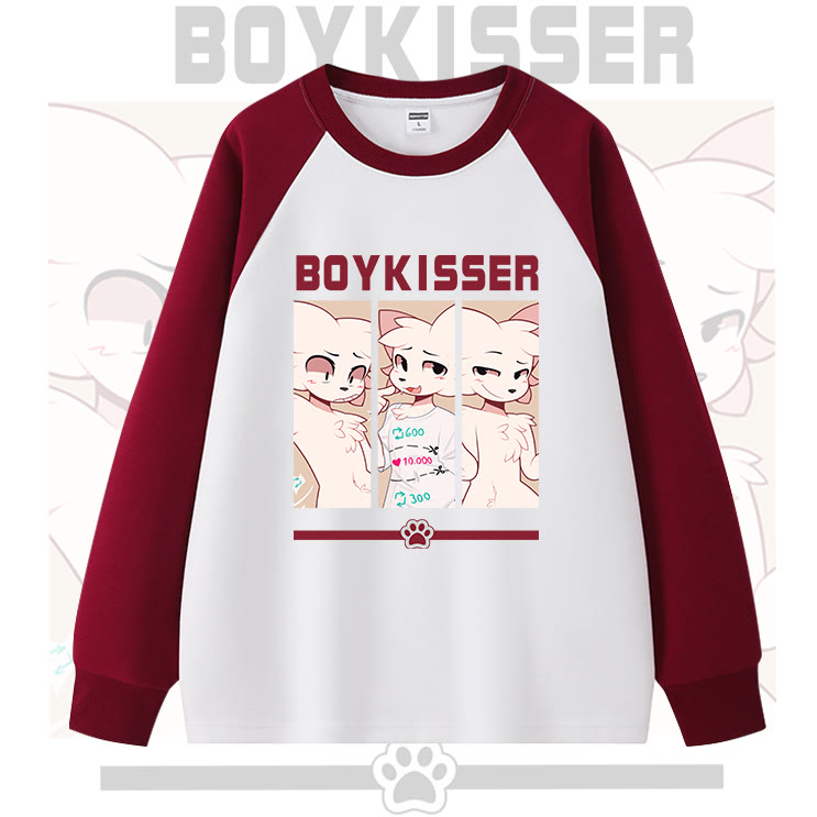 Modakawa X Zarckets Langarmshirt mit dreiteiligem Anime-Print - Rot - 5XL - image 1