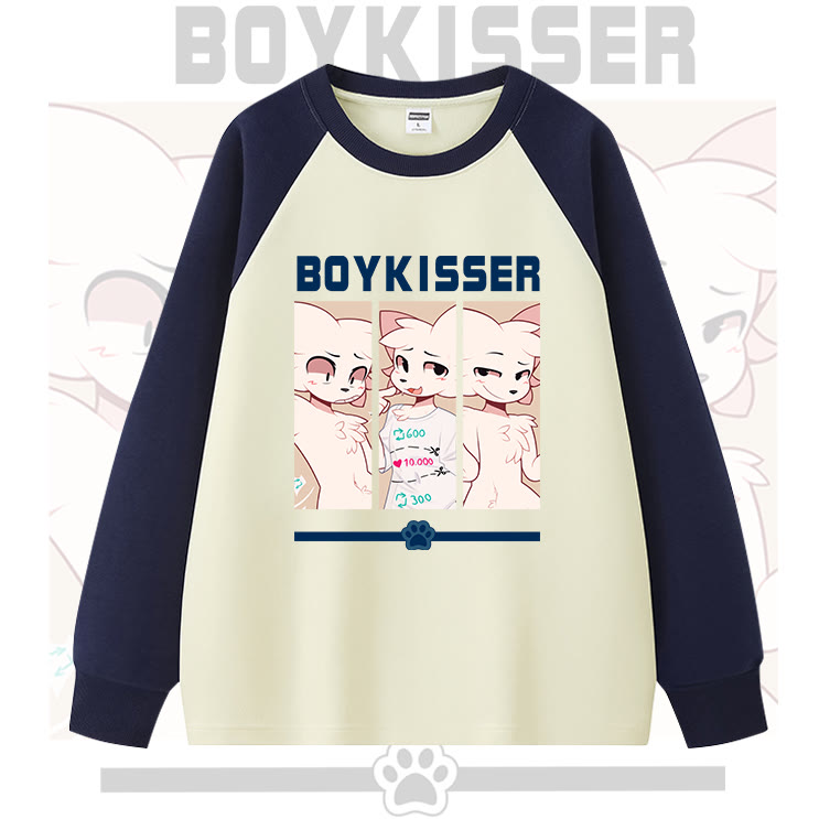 Modakawa X Zarckets Langarmshirt mit dreiteiligem Anime-Print - Marineblau - 5XL - image 2