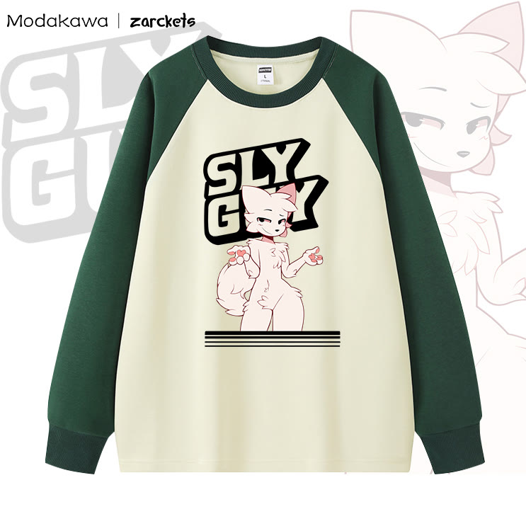 MODAKAWA x Zarclets Langarmshirt mit Print aus unserer Kollaboration - Grün - 5XL - image 1
