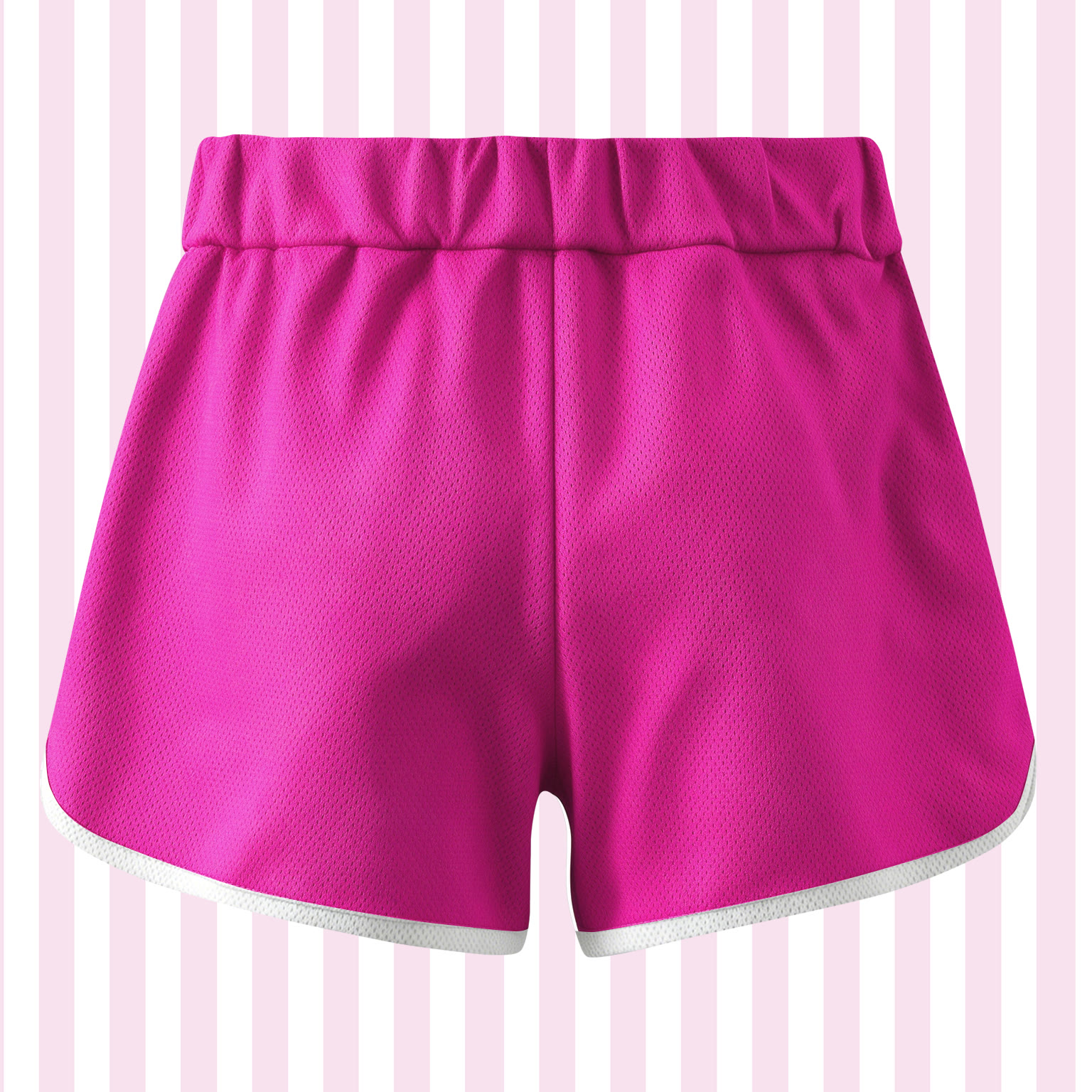 MODAKAWA X Popipeko Shorts mit Streifen-Patchwork-Cartoon-Print - image 2