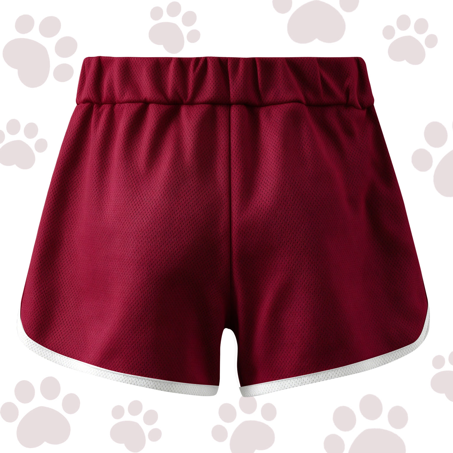 MODAKAWA X Popipeko Shorts in Weinrot mit Cartoon-Print und Farben -Design - image 2