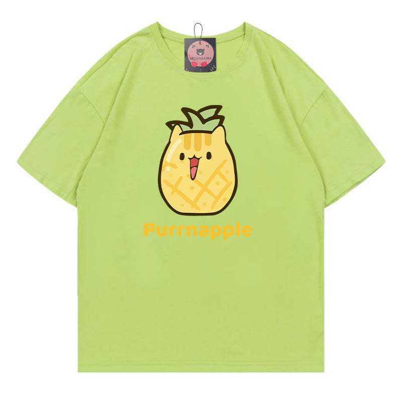 PURRNAPPLE Purr Ananas-Print Modakawa T-Shirt - Green - 5XL - image 5