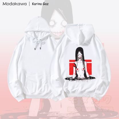 MODAKAWA X Karina Gaz Girl Graphic Loose Cotton-Blend Hoodie - Weiß - 5XL - image 3