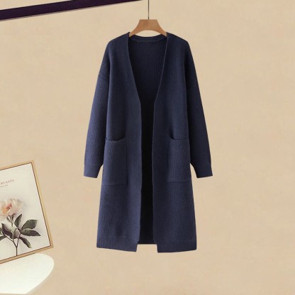 Strickcardigan-Kleid passendes Outfit - Purplish Blue Cardigan - XL - image 4