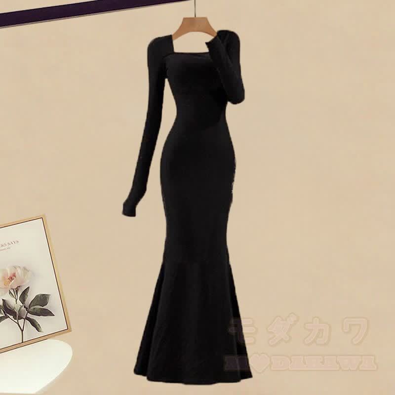 Reversgürtel-Mantel Meerjungfrauenkleid passendes Outfit - Kleid (Einzeln) - XL - image 3
