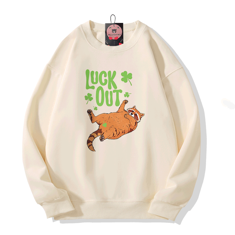 GLÜCK ENTDECKEN Modakawa Sweatshirt mit Katzenmotiv - Beige - 5XL - image 4
