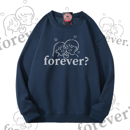 MODAKAWA FOREVER Unisex-Sweatshirt mit Partner-Grafik - Purplish Blue - 5XL - image 5