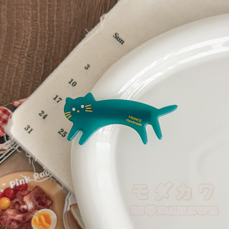 Haaraccessoire aus Acryl mit Kawaii-Katzenmotiv - Blau - image 12