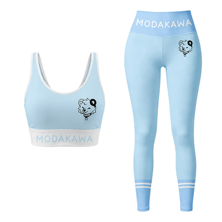Sport-BH mit Welpenmotiv, Leggings, Modakawa-Partnerlook - Blue Set - 5XL - image 10