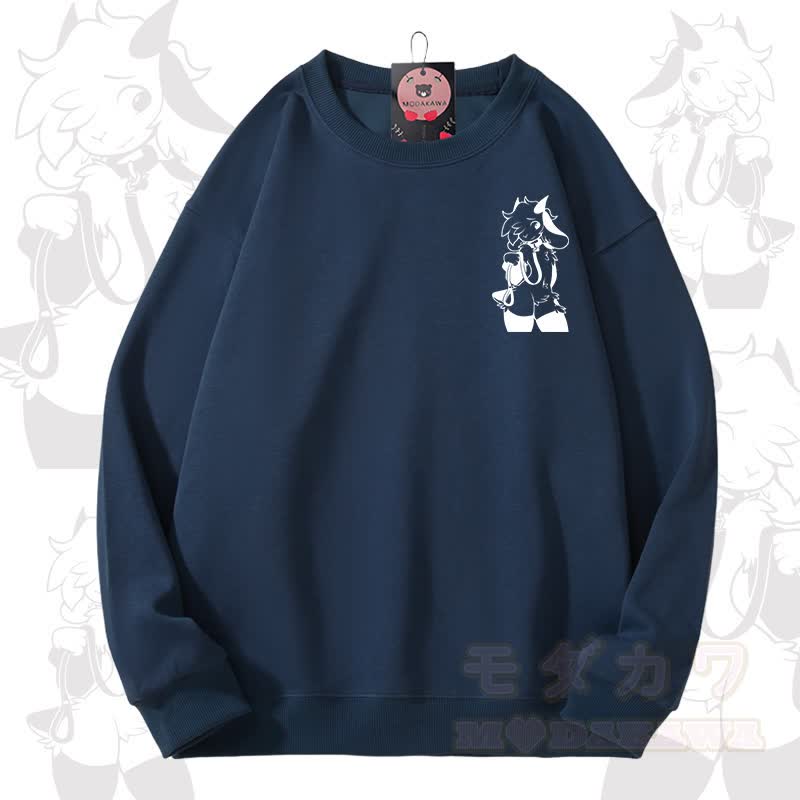 MODAKAWA X zarckets Goat Graphic Unisex Sweatshirt - Marineblau - 3XL - image 5