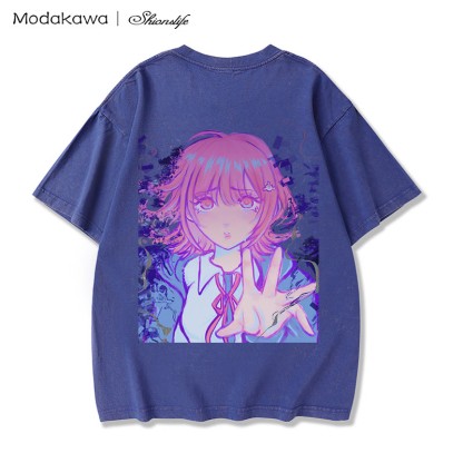 MODAKAWA X Shionslife – Game Over – Vintage-T-Shirt aus 100 % Baumwolle - Blue - 5XL - image 3