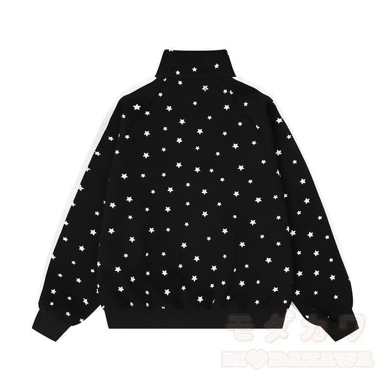 Hochwertige, strapazierfähige Sweatshirtjacke mit Sternenprint und Flügeldekor - image 5