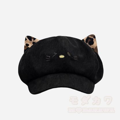 Schwarze Katzenohren-Gothic- Y2K -Baskenmütze - ICH - M(56-58cm) - image 10