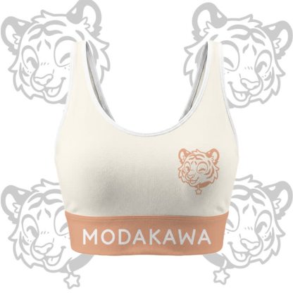 Happy Tiger Grafik Crop Tank Sport Top Shorts Bikini Modakawa passendes Outfit - Beige Top - 5XL - image 4