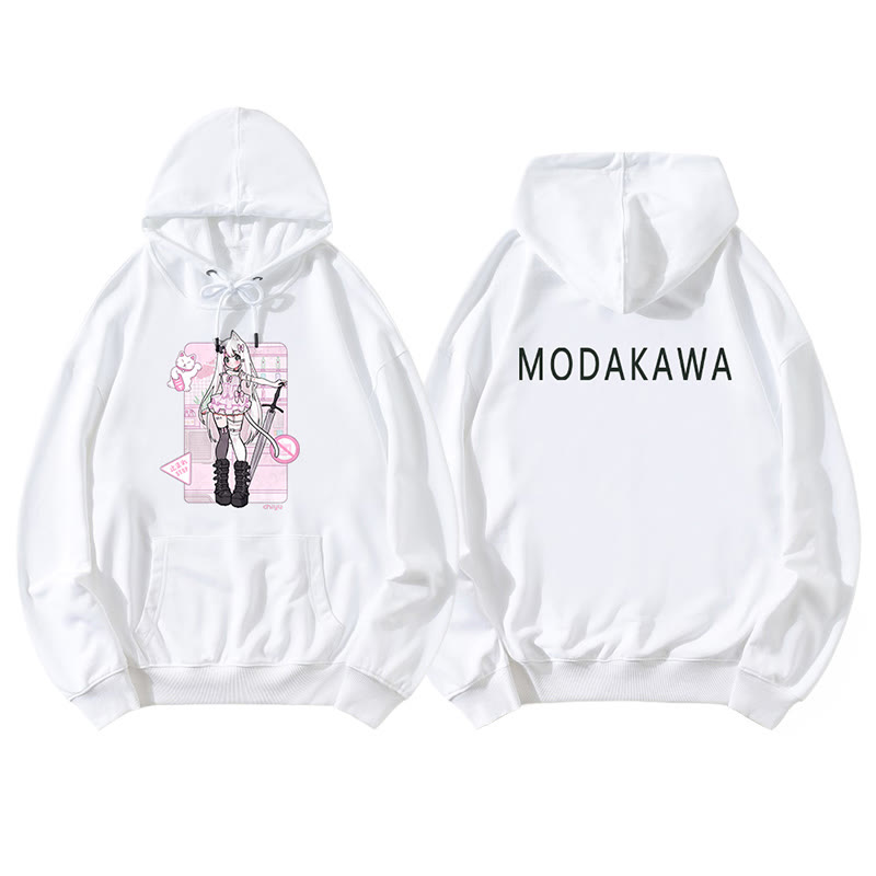 MODAKAWA X airii.exe – Lockerer Kapuzenpullover mit Kitty-Girl-Buchstabendruck - White A - 5XL - image 10