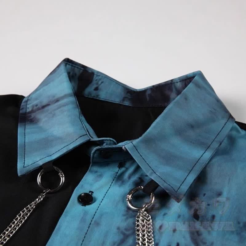 Oversize-Langarmshirt mit Farben -Schmetterlingsketten-Dekor - image 5