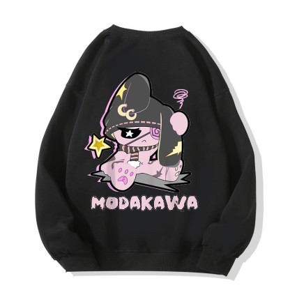 Unhappy Bunny Grafik Dunkle Ästhetik Unisex Streetwear Sweatshirt - Black - 5XL - image 6