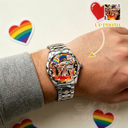 Herrenuhr mit dualem chinesischem und englischem Kalender, Leuchtzeigern, diamantförmigem Spiegel - image 3