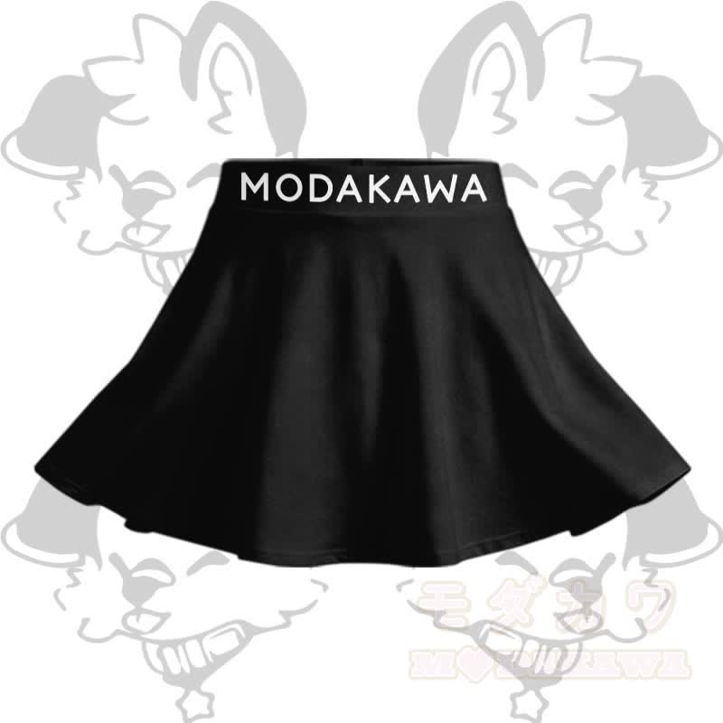 MODAKAWA X popipeko Puppy Graphic Modakawa Crop Tank Sport Top Skirt Matching Outfit - Schwarzer Rock - 2XL - image 8