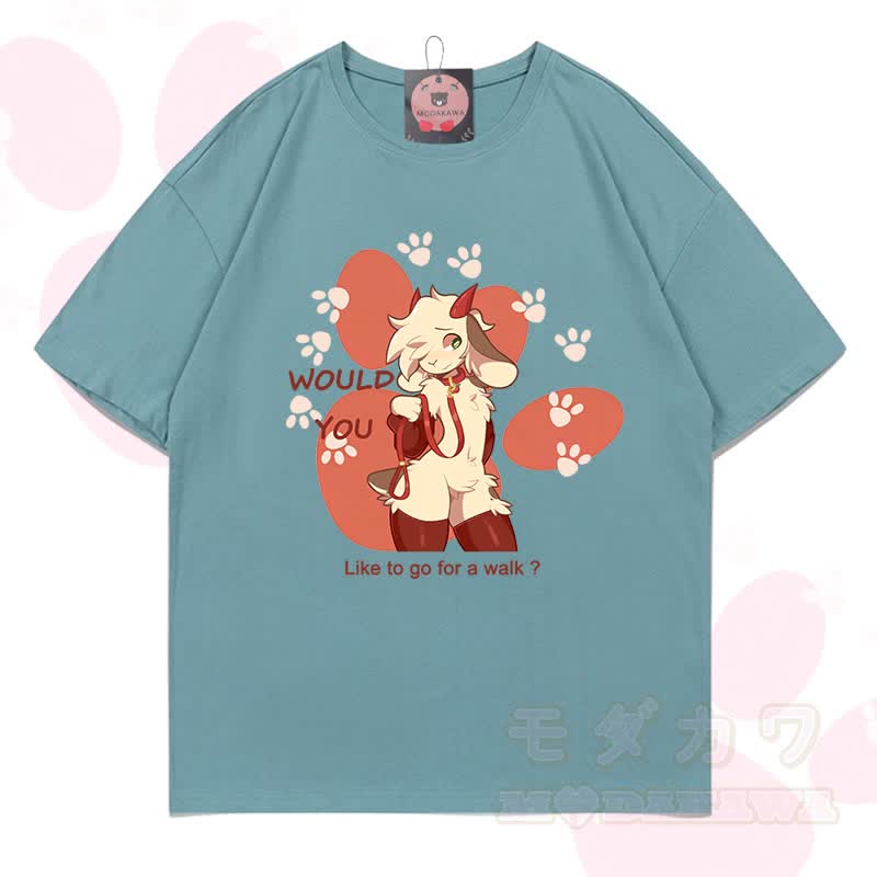 MODAKAWA X zarckets Goat Graphic 100% Baumwoll-T-Shirt - Mineralgrün - 5XL - image 14