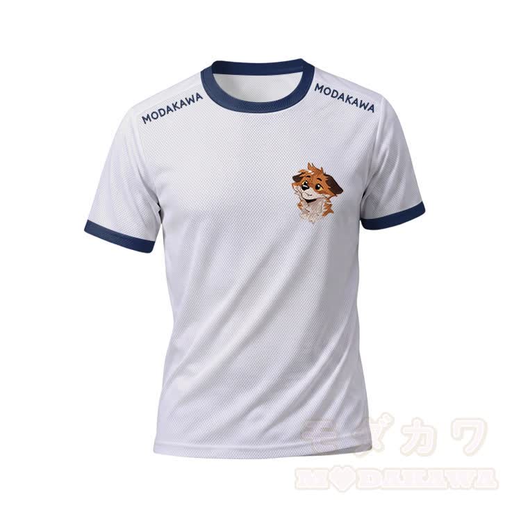 MODAKAWA X atka Fox Graphic Herren-Sport-T-Shirt mit Kordelzug und passender Shorts - Weißes Oberteil - 5XL - image 5