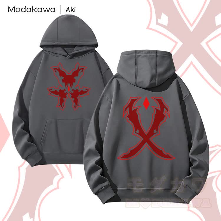 MODAKAWA X Aki Bat Graphic Heavyweight Hoodie - Dunkelgrau - 2XL - image 5