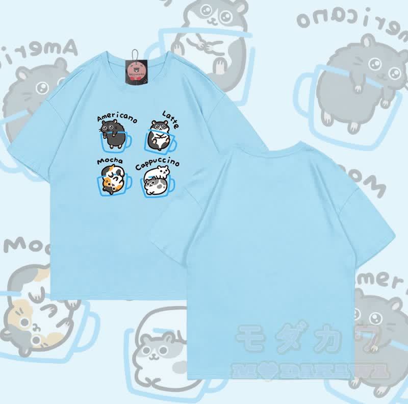 Modakawa T-Shirt mit Mausmotiv aus 100 % Baumwolle - Himmelblau - 5XL - image 7