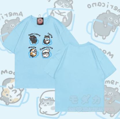 Modakawa T-Shirt mit Mausmotiv aus 100 % Baumwolle - Himmelblau - 5XL - image 7