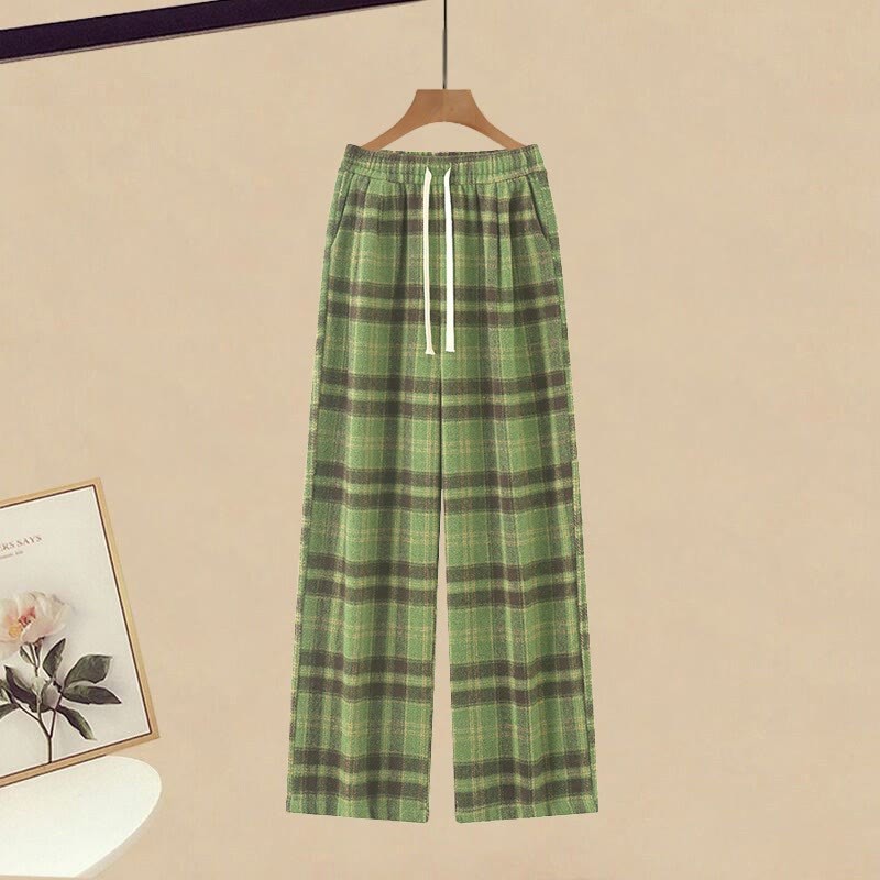 Gestreifter Strickpullover, karierte Hose, passendes Outfit - Pants - XL - image 3