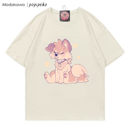 MODAKAWA X popipeko Welpenprint T-Shirt - Beige - 5XL - image 2