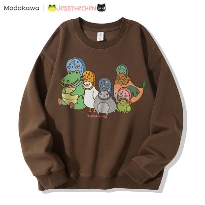 MODAKAWA X jessthechen Animal Friends Grafik-Sweatshirt - Brown - 5XL - image 3