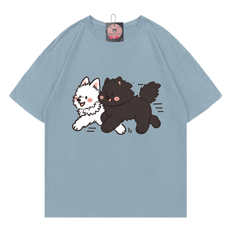 T-Shirt mit Welpenaufdruck - Dusty Blue - 5XL - image 6