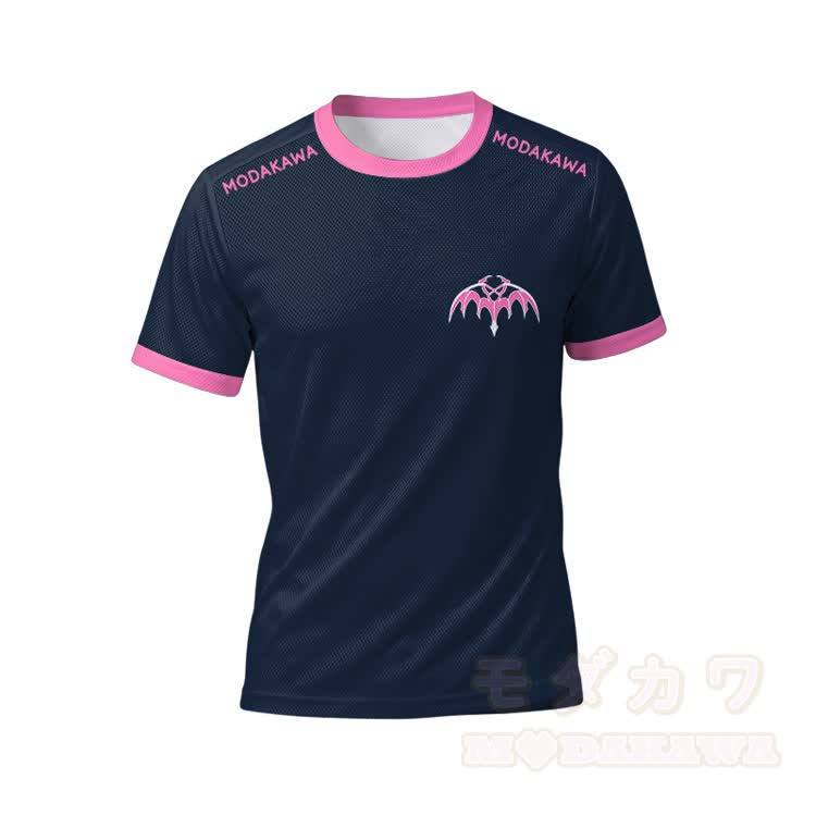 MODAKAWA X Aki Bat Graphic Herren-Sport-T-Shirt, Shorts mit Kordelzug und passendem Outfit - Rosa Top - 5XL - image 4