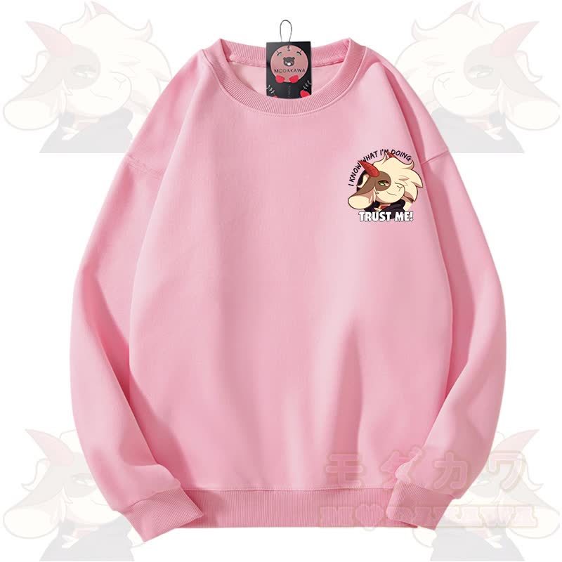 MODAKAWA X zarckets TRUST ME Fuchs-Grafik Unisex-Sweatshirt - Rosa - 3XL - image 13