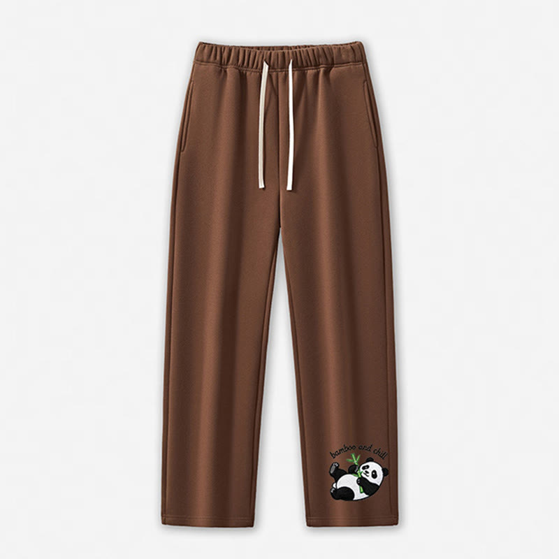 BAMBOO AND CHILL Freizeithose mit Panda-Grafik - Brown - 5XL - image 11