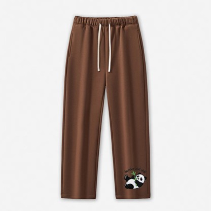BAMBOO AND CHILL Freizeithose mit Panda-Grafik - Brown - 5XL - image 11